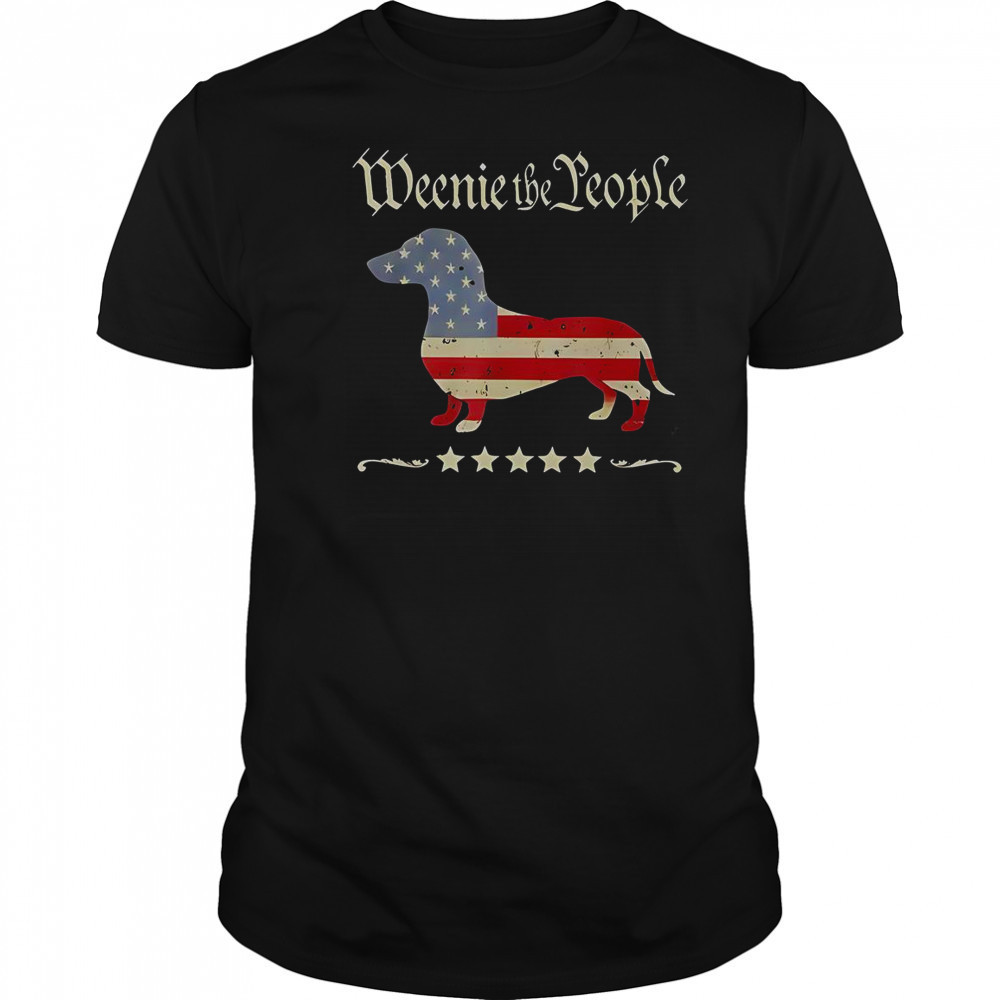 Weenie The People Patriotic Dachshund T-Shirt