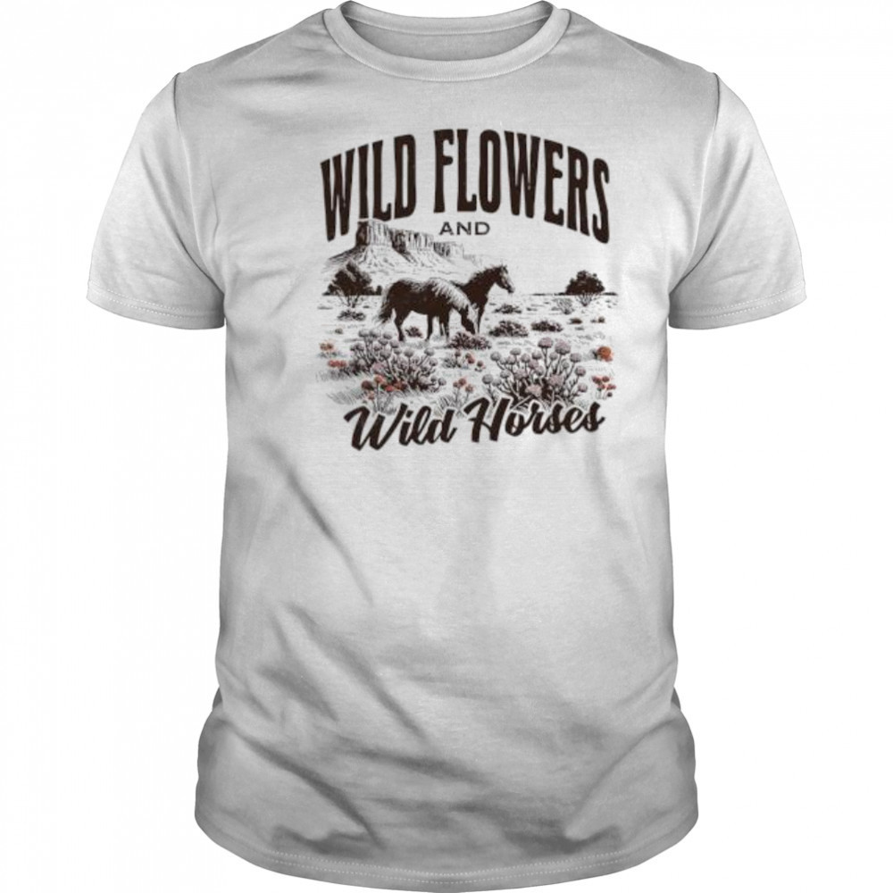Wild flowers and Wild Horses vintage shirt