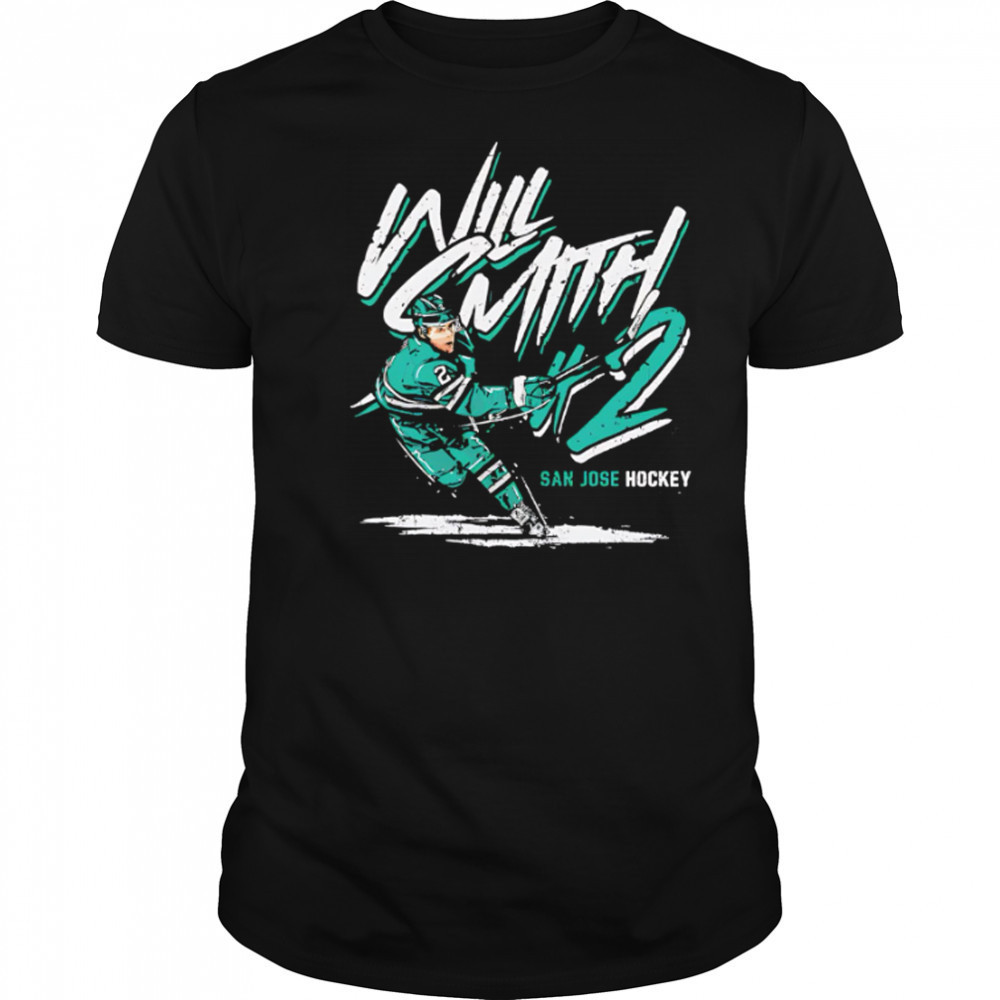 Will Smith 2 San Jose Player Name signature hockey shirt