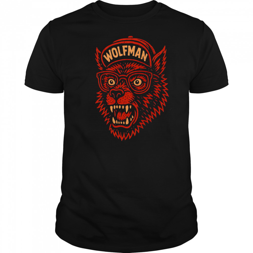 Wolf Big Head Hat Wolfman shirt