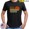 World’s Okayest Cashier Vintage Stripe Sunset T-Shirt