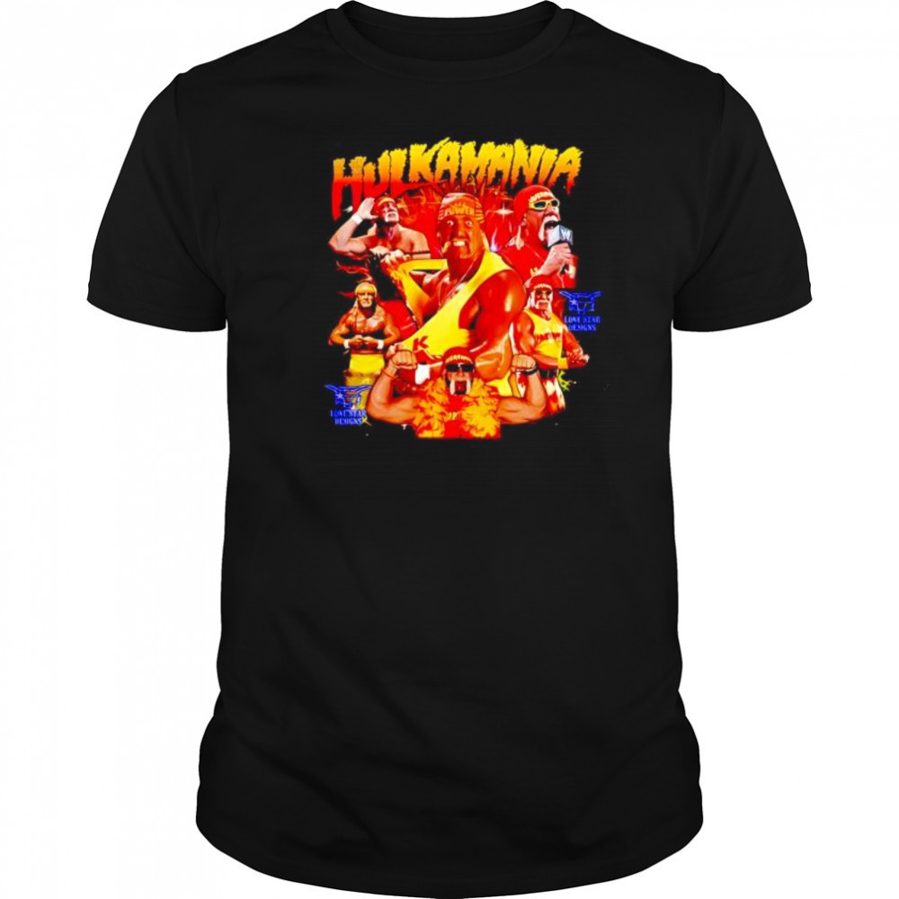 Wrestling legend hulkster collage hulkamania shirt