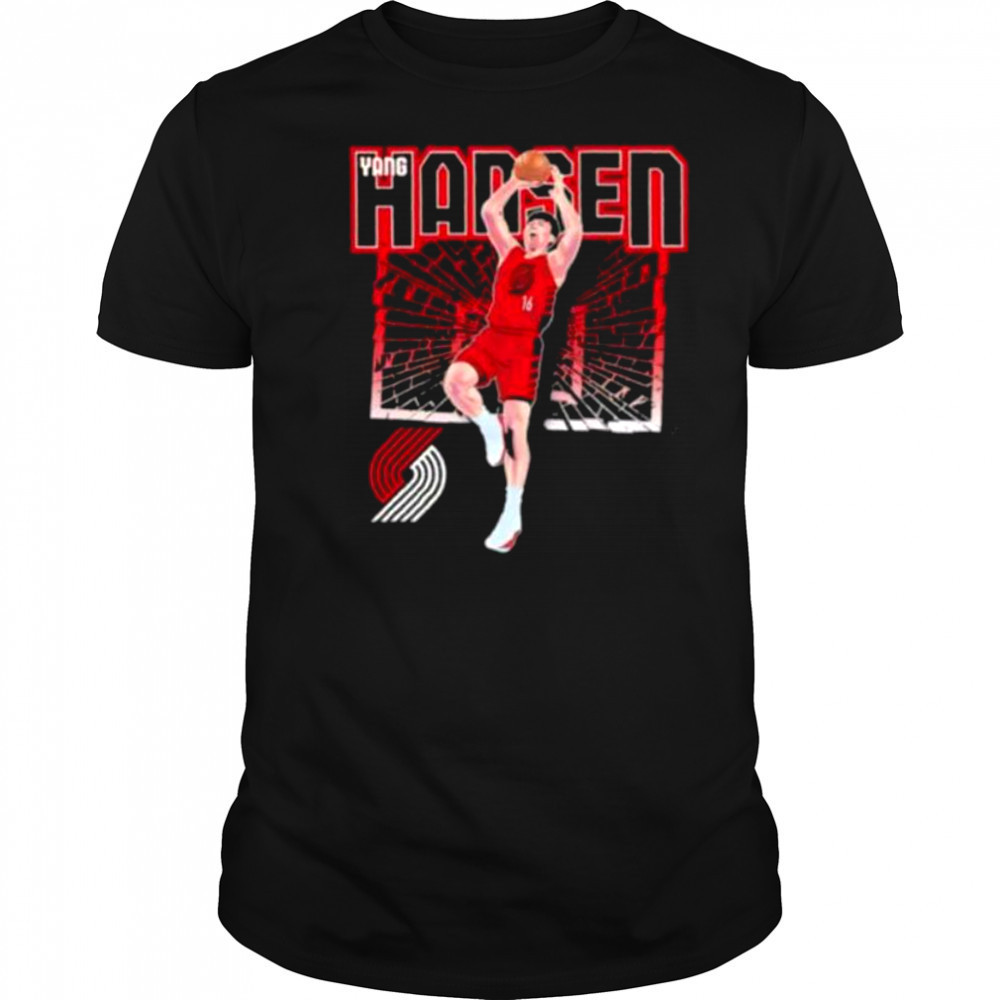 Yang Hansen Portland Trail Blazers Shattered basketball shirt
