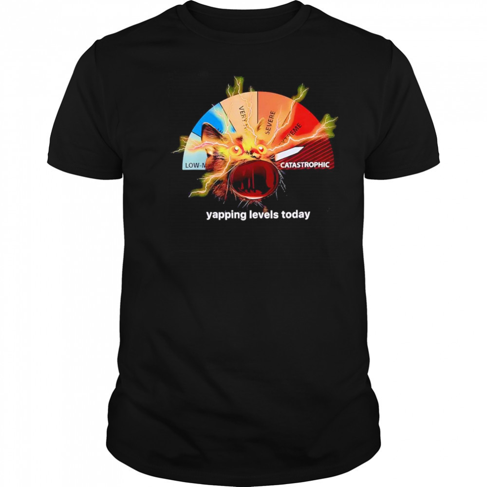 Yapping levels cat shirt