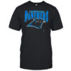 1993 Carolina Panthers Vintage Black Nutmeg Mills Big Logo Spellout NFL Shirt