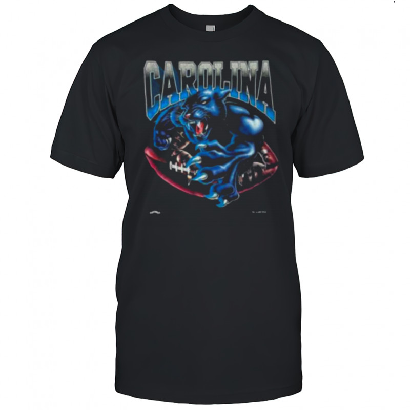 1994 Carolina Panthers Vintage Black Nutmeg Mills Big Cat Breakthrough NFL Shirt