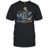 2016 Carolina Panthers vs. Denver Broncos Super Bowl 50 Helmet Match Up Faded Black NFL Shirt