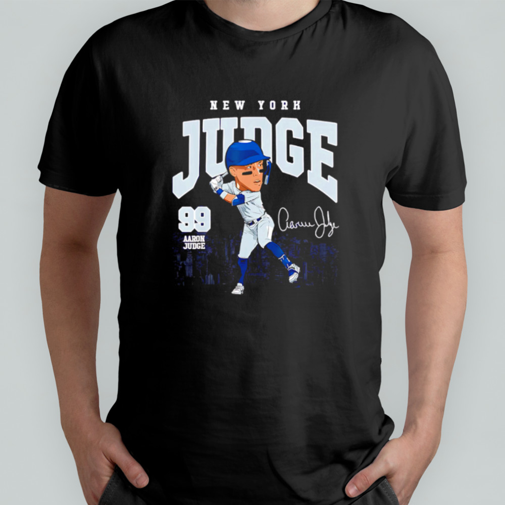 Aaron Judge New York Baseball MLB Players Skyline cartoon shirt