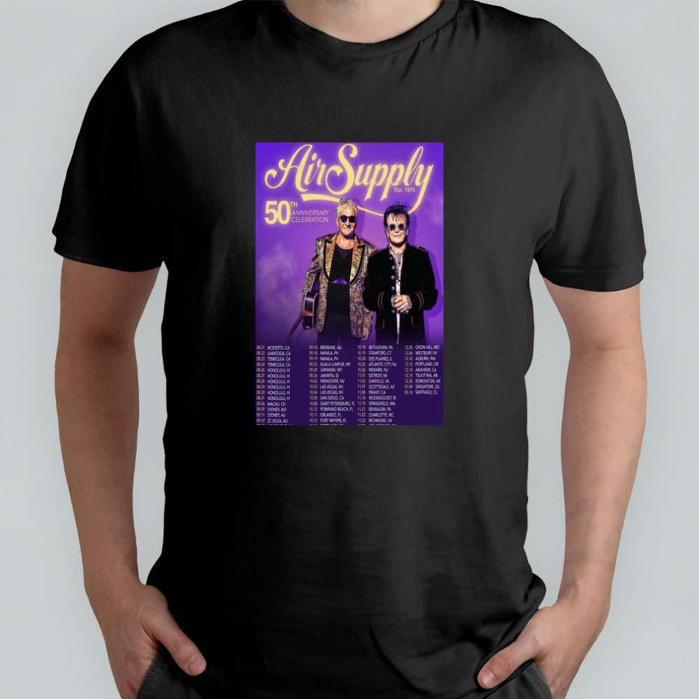 Air Supply 50th Anniversary Tour Poster T-Shirt