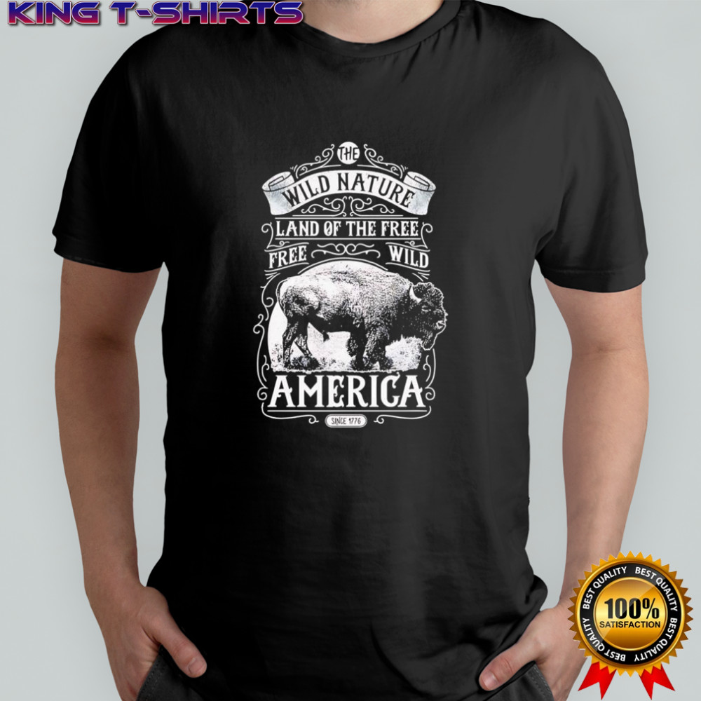 American Buffalo wild west western art shirt