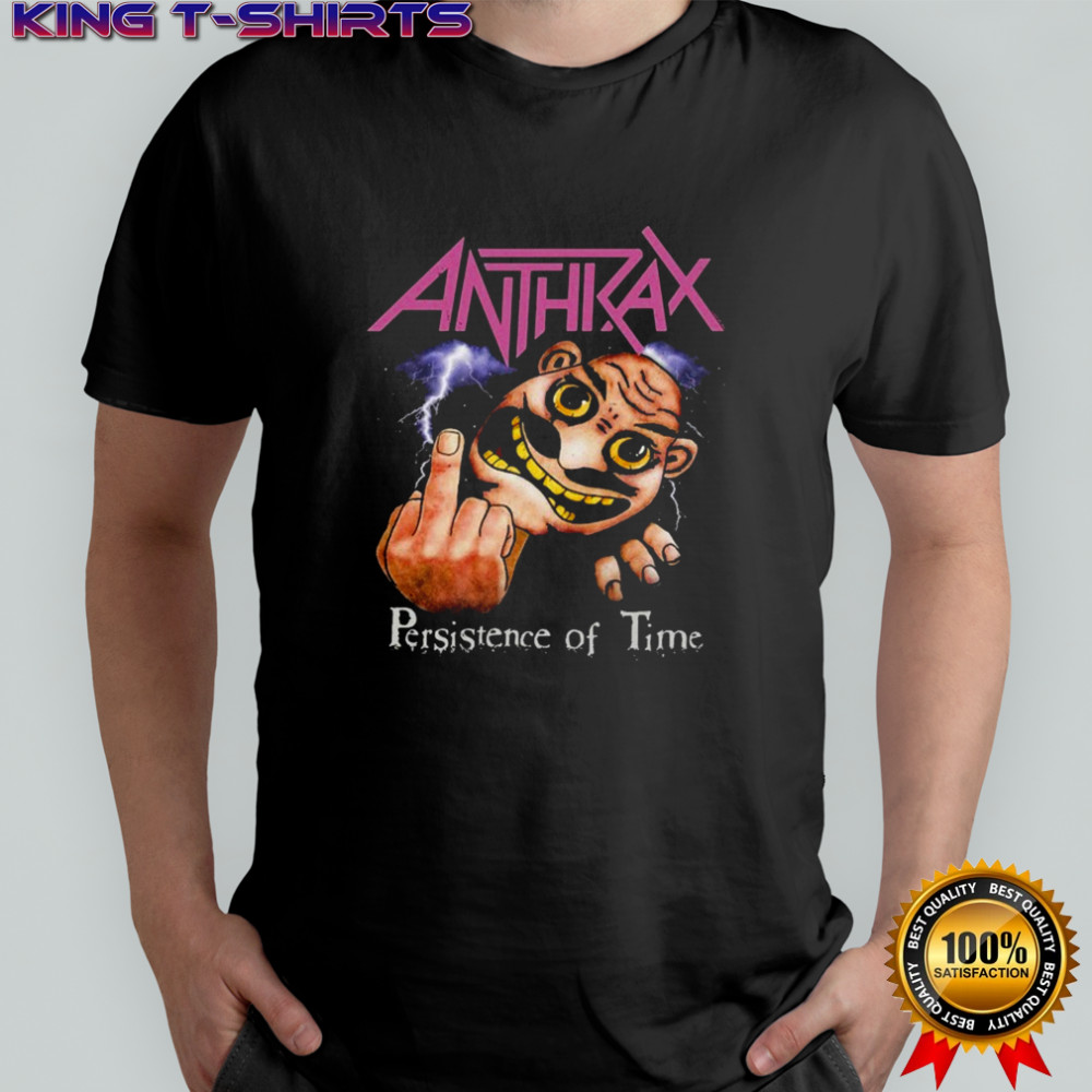 Anthrax Persistence Of Time Middle Finger T-shirt