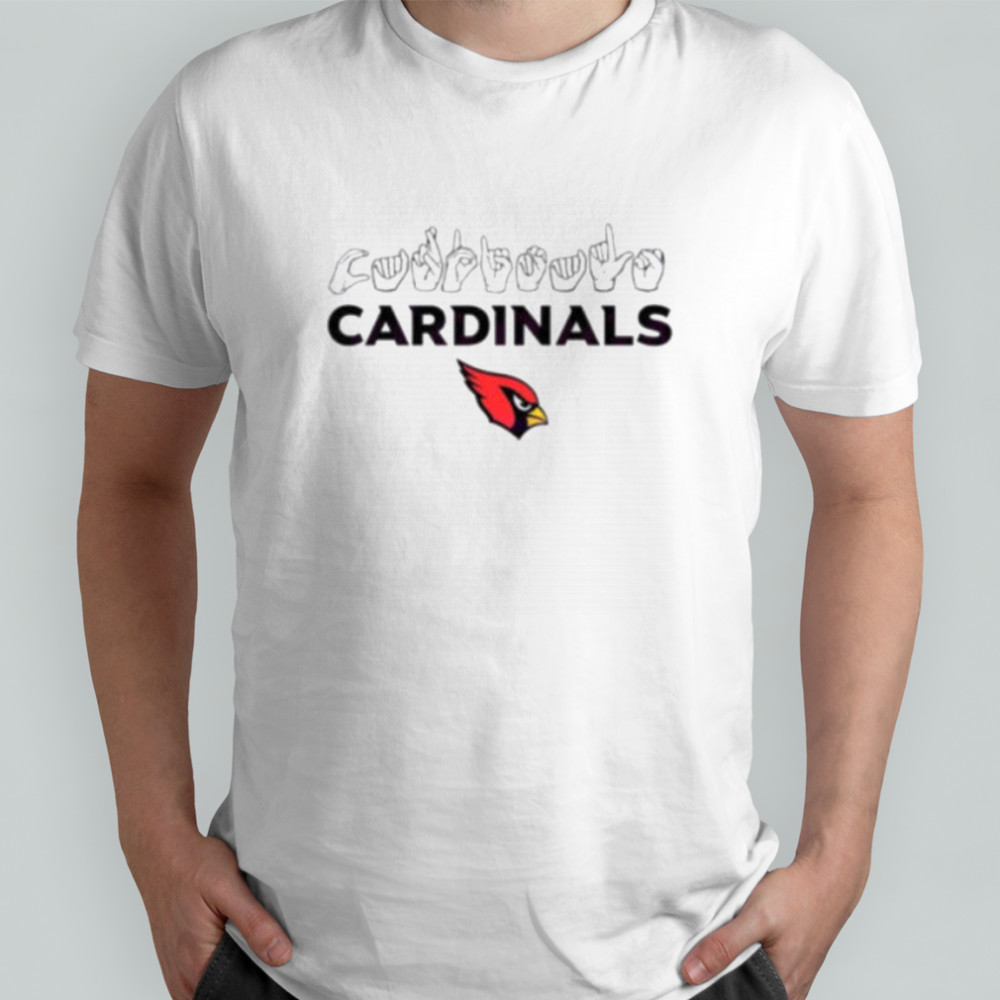 Arizona Cardinals football homage youth love sign hand signals shirt