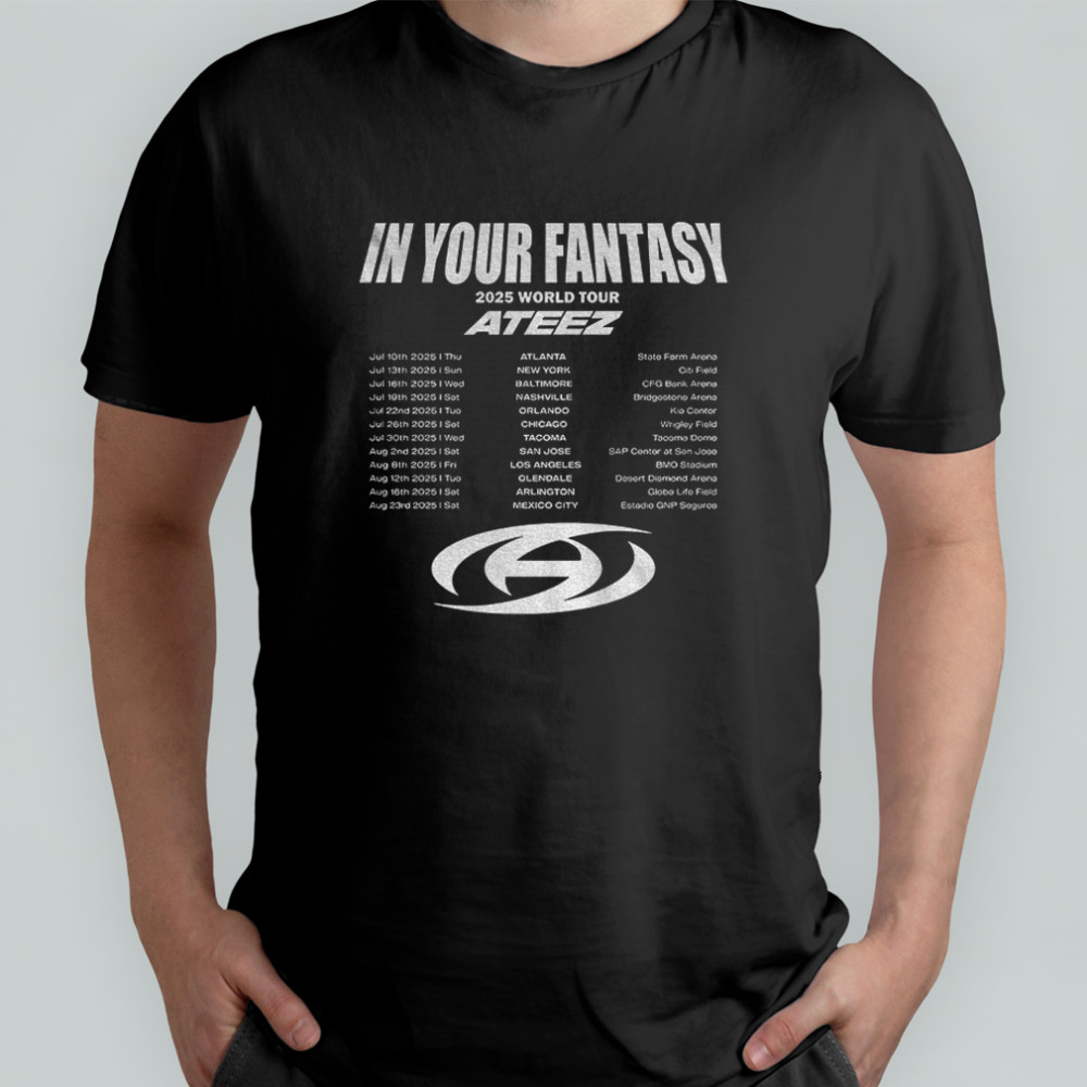 Ateez 2025 World Tour in Your Fantasy Ateez Members Kpop shirt