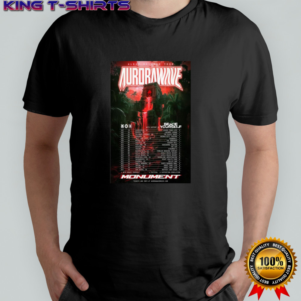 Aurorawave Monument Album Release Tour 2025 Dates T-shirt