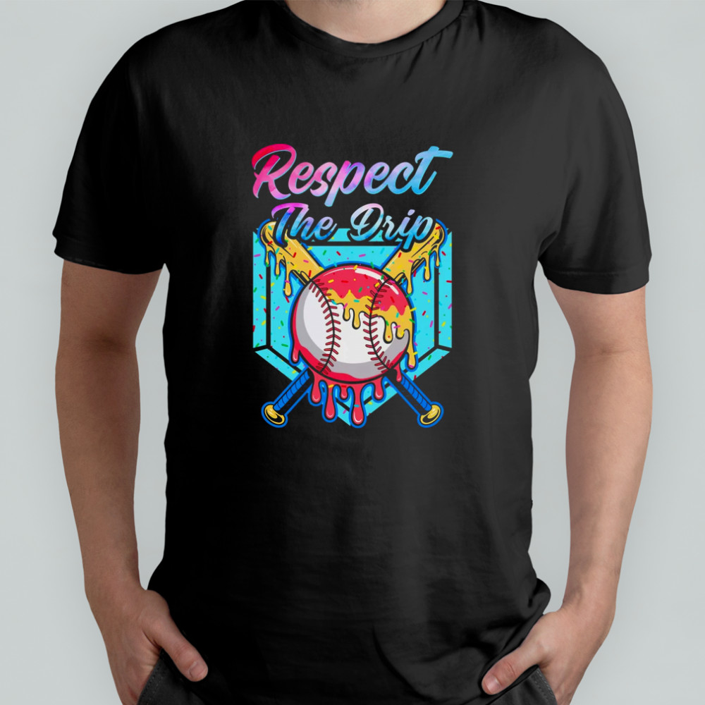 Baseball Drip Boys Home Plate Youth Sports Respect The Drip shirt