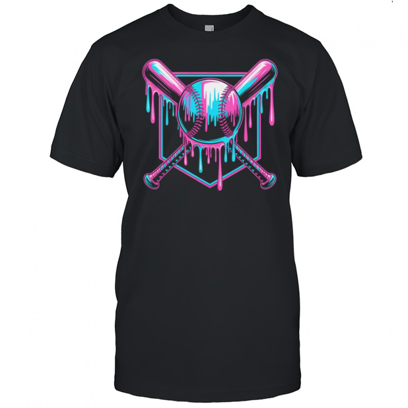 Baseball Drip For Boys Ice Cream Drip Youth Boys Baseball shirt
