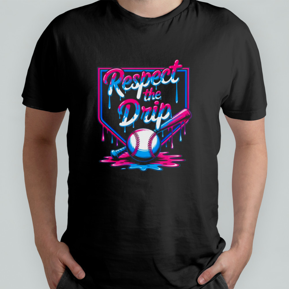 Baseball For Boys Ice Cream Drip Youth Respect The Drip shirt