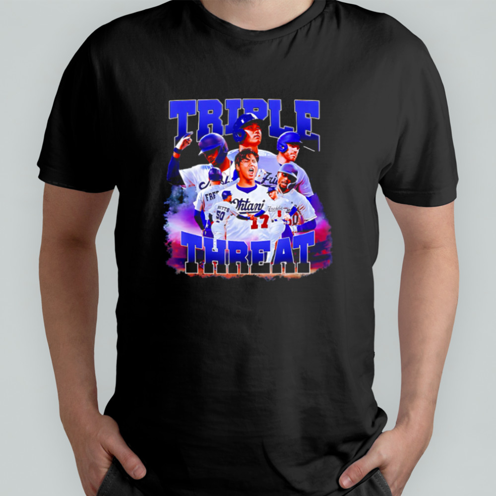 Betts Freeman and Ohtani Los Angeles Baseball graphic shirt