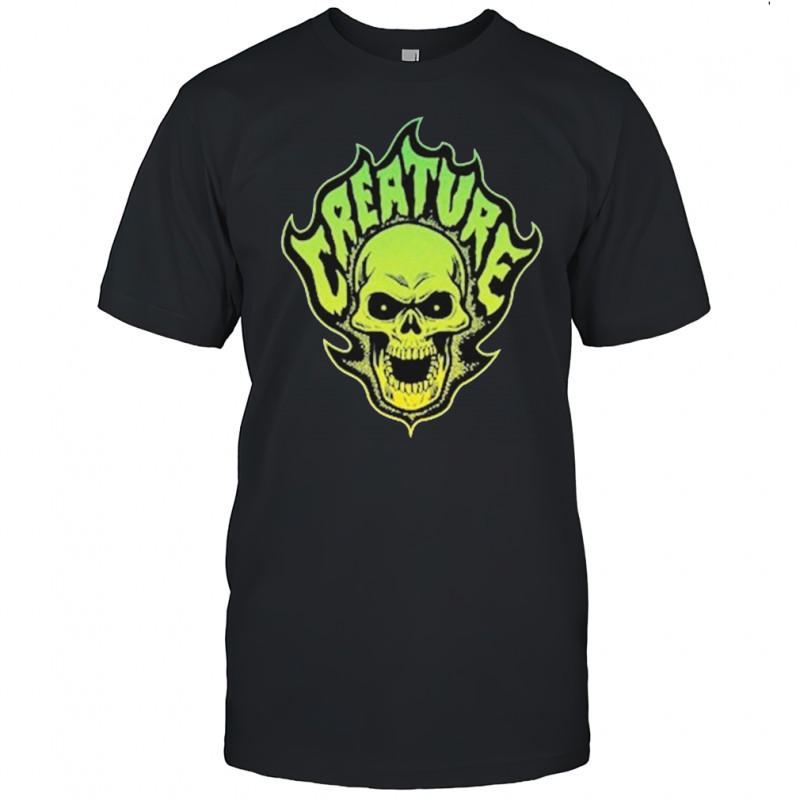 Bonehead Creature Flame Skull T-Shirt