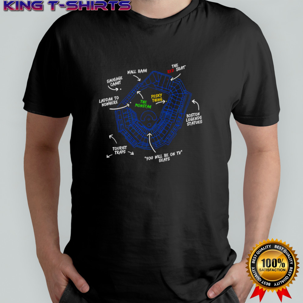 Boston’s Ballpaahk baseball stadium map shirt