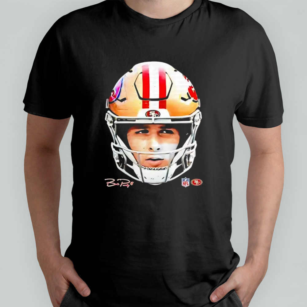 Brock Purdy San Francisco 49ers football helmet head player signature shirt