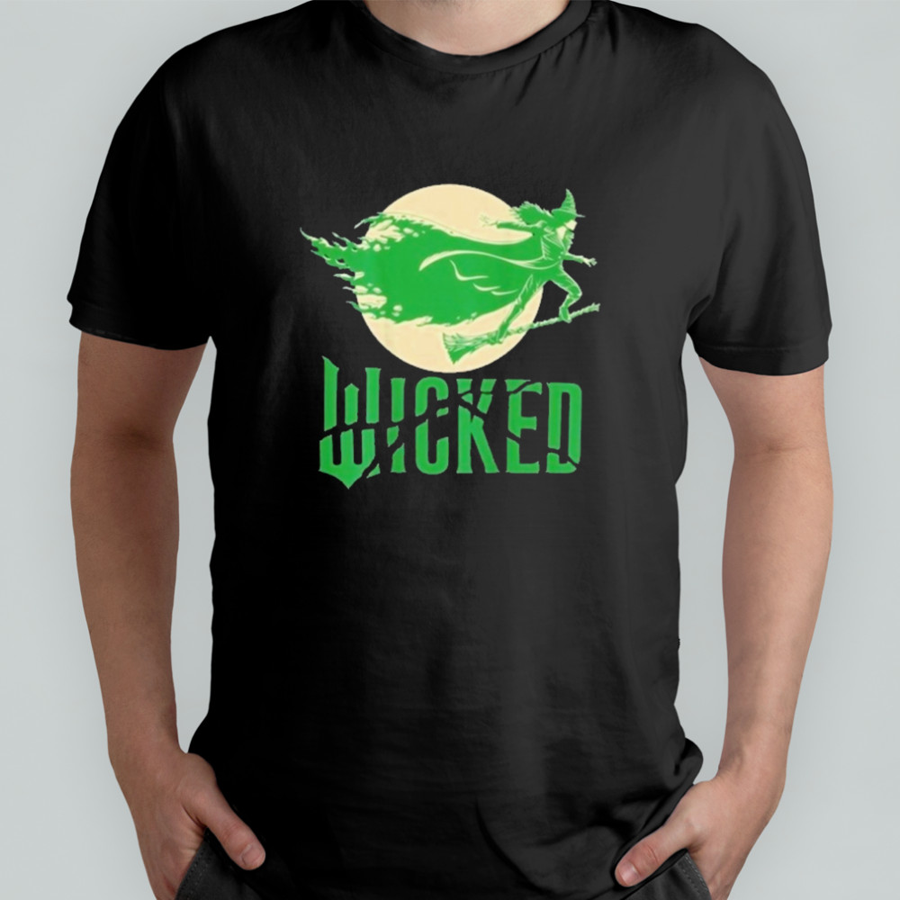 Broomstick Against Full Moon Wicked T-Shirt
