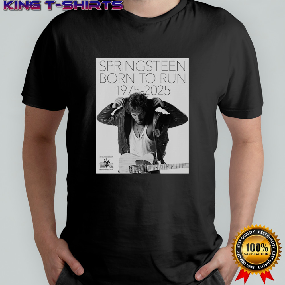 Bruce Springsteen Born To Run 50th Anniversary Poster T-Shirt