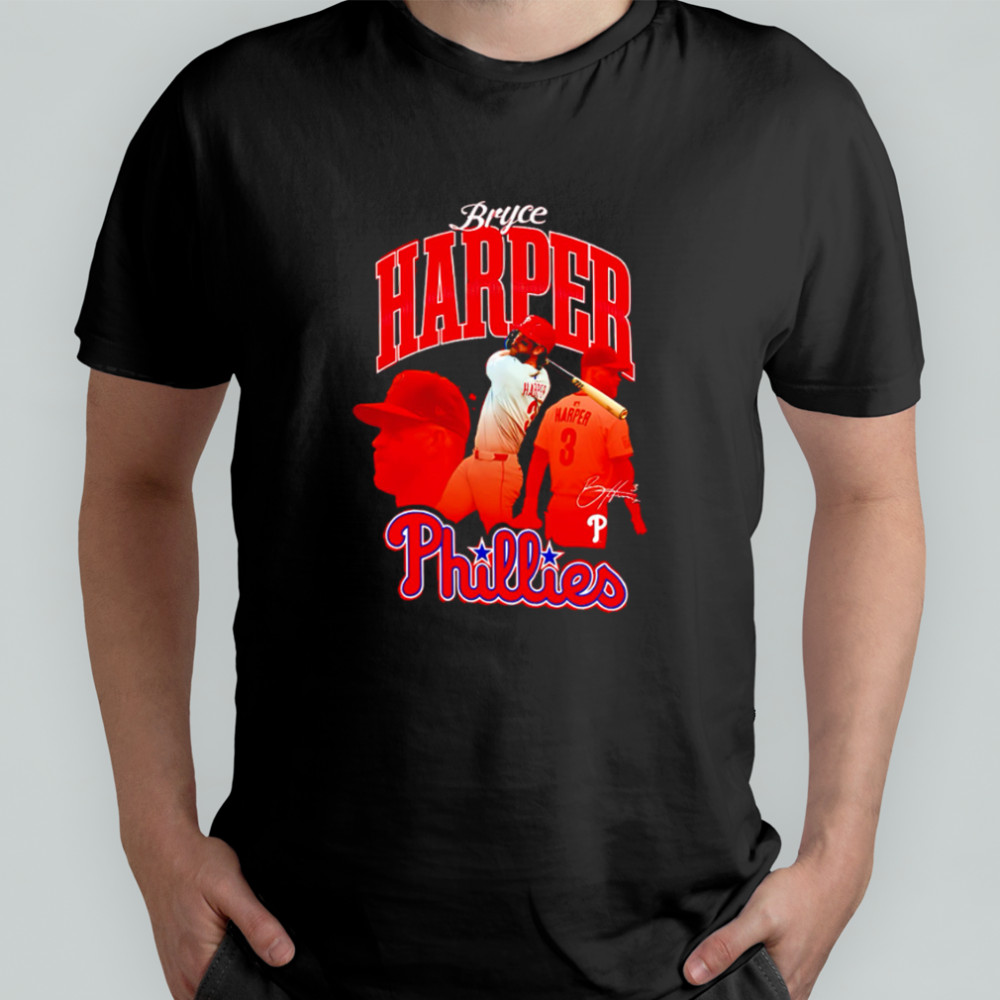 Bryce Harper Philadelphia Phillies Player Graphic signature shirt