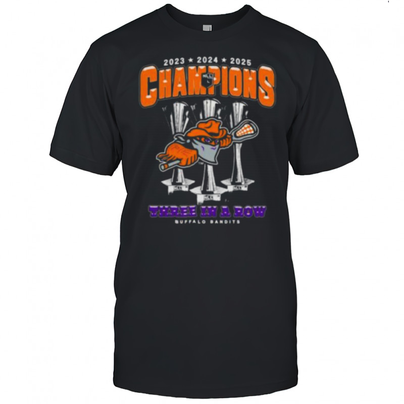 Buffalo Bandits Three In a Row NLL Championship Shirt
