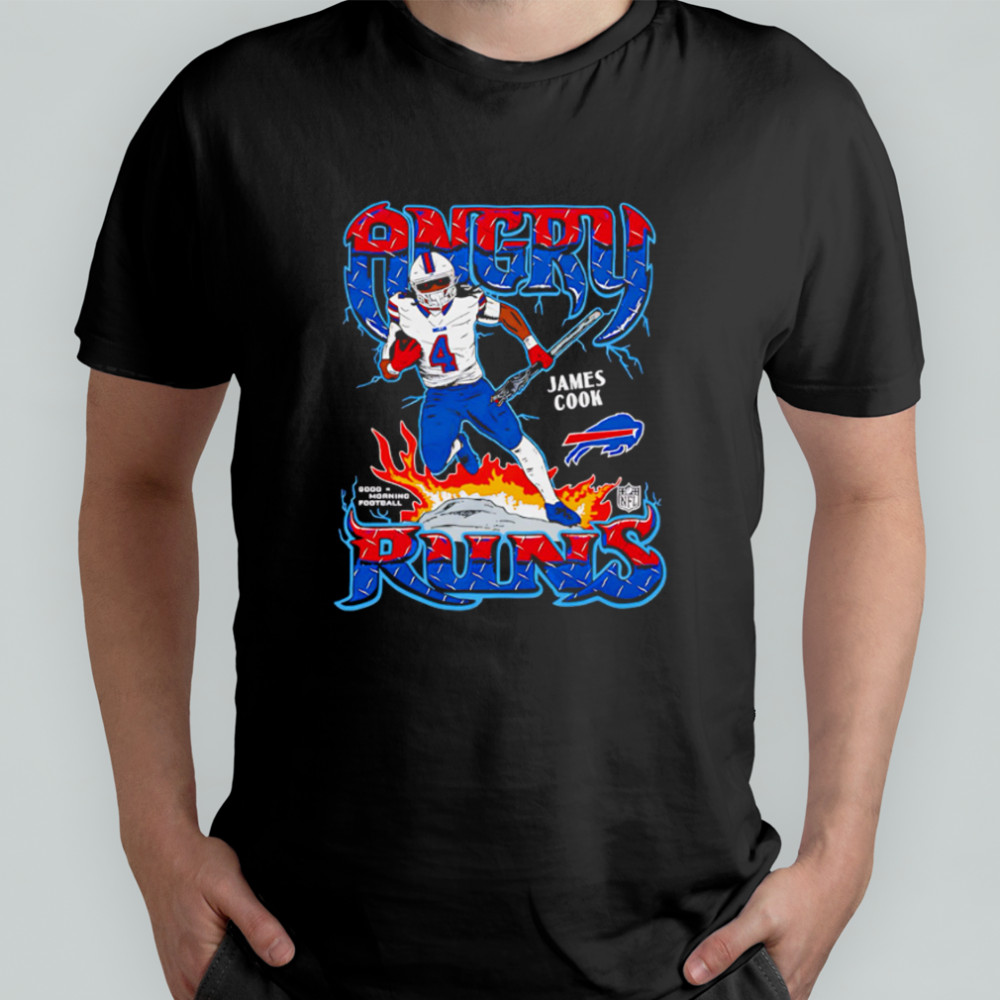 Buffalo Bills James Cook Homage Charcoal Angry Runs shirt