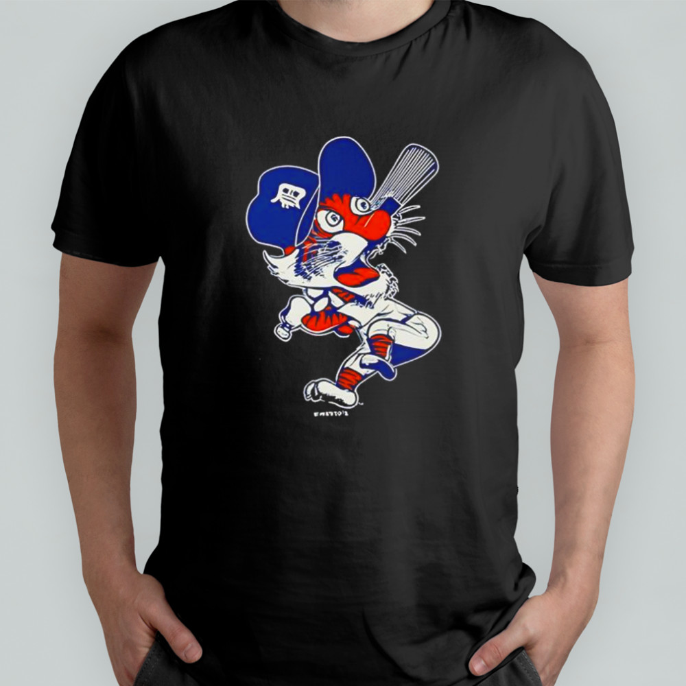 Chef reactions Detroit Tigers baseball swinging kitty mascot shirt