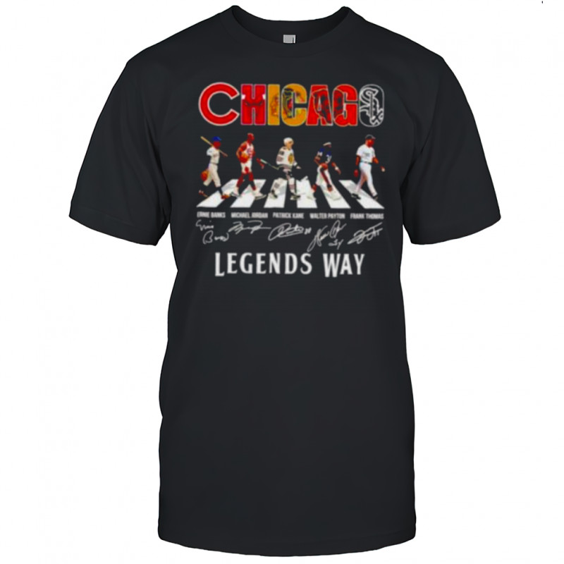 Chicago sports teams players legends way Abbey Road shirt