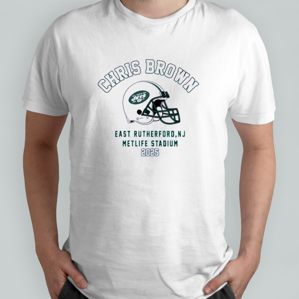 Chris Brown Breezy Bowl XX Tour 2025 New York Jets Shirt
