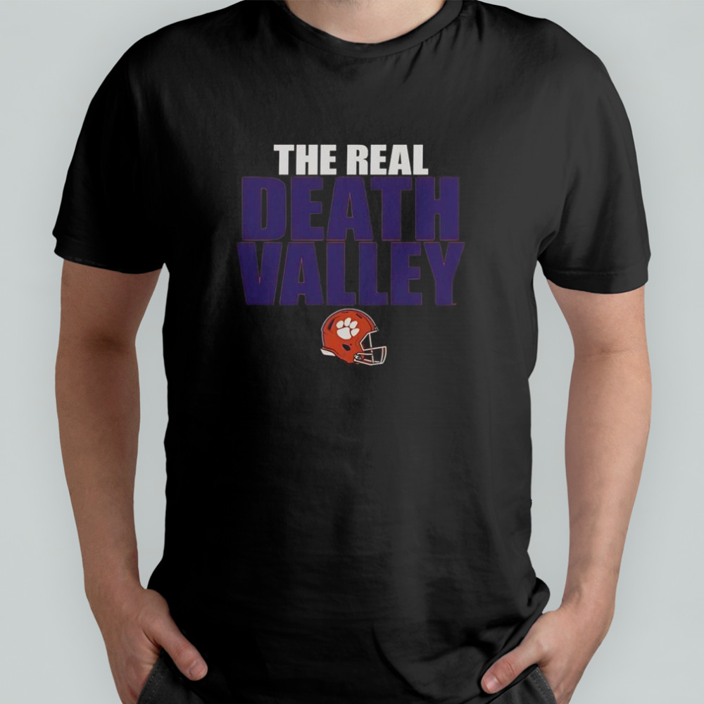 Clemson Tigers The Real Death Valley Helmet 2025 T-Shirt