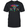 Colorful Tie-Dye RN Nurse Caduceus T-Shirt