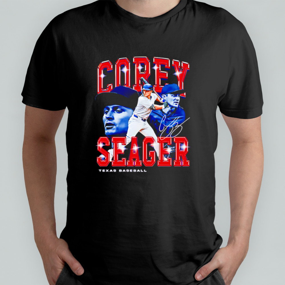Corey Seager Retro Flair Texas baseball signatue shirt