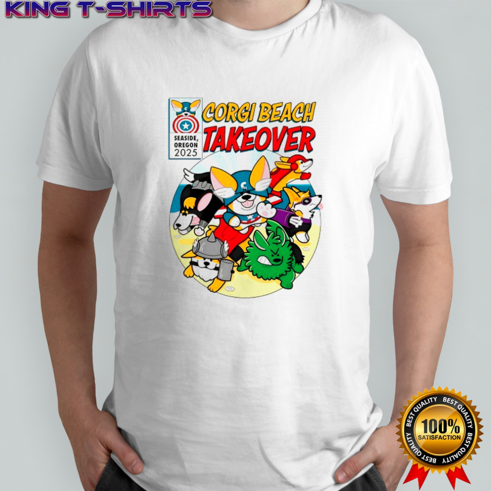 Corgi Avengers Corgi Beach Takeover shirt