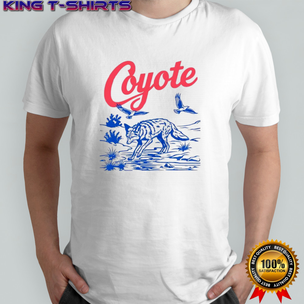 Coyote desert wildlife vintage graphic shirt