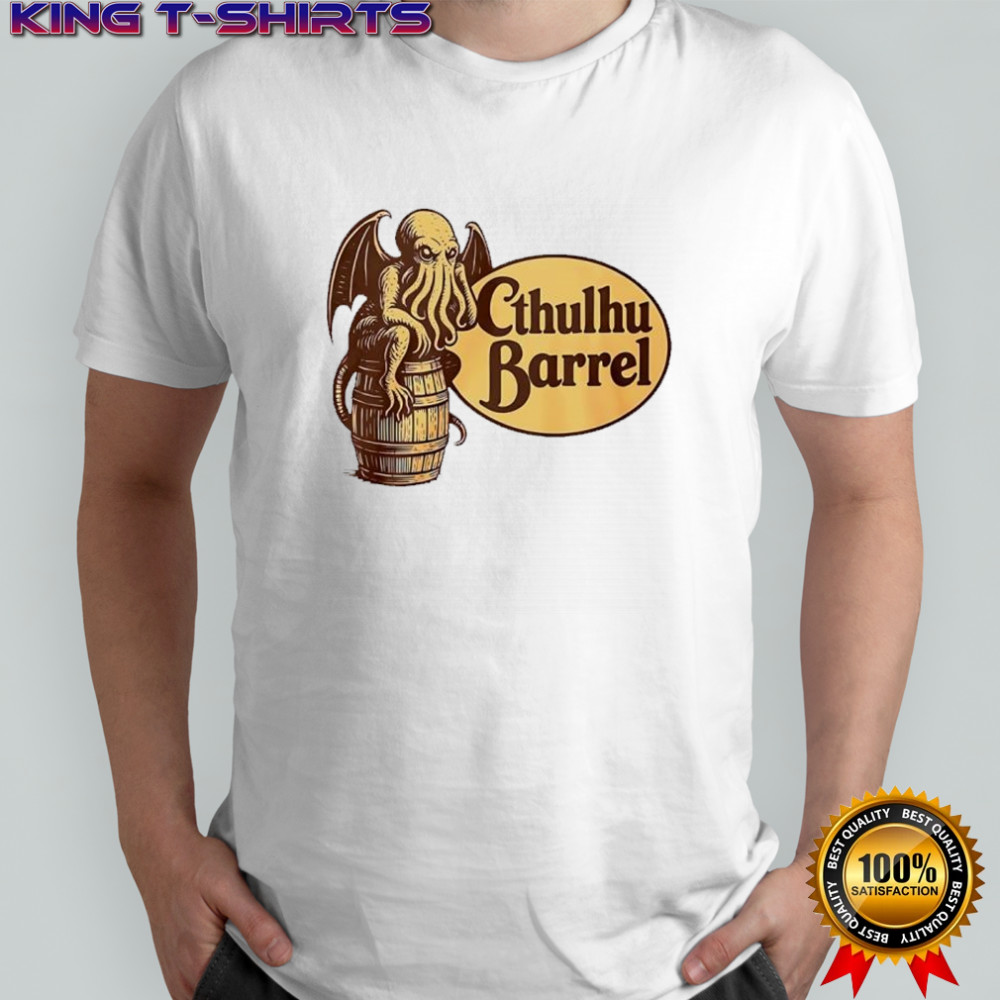 Cthulhu Barrel Cracker Barrel logo shirt