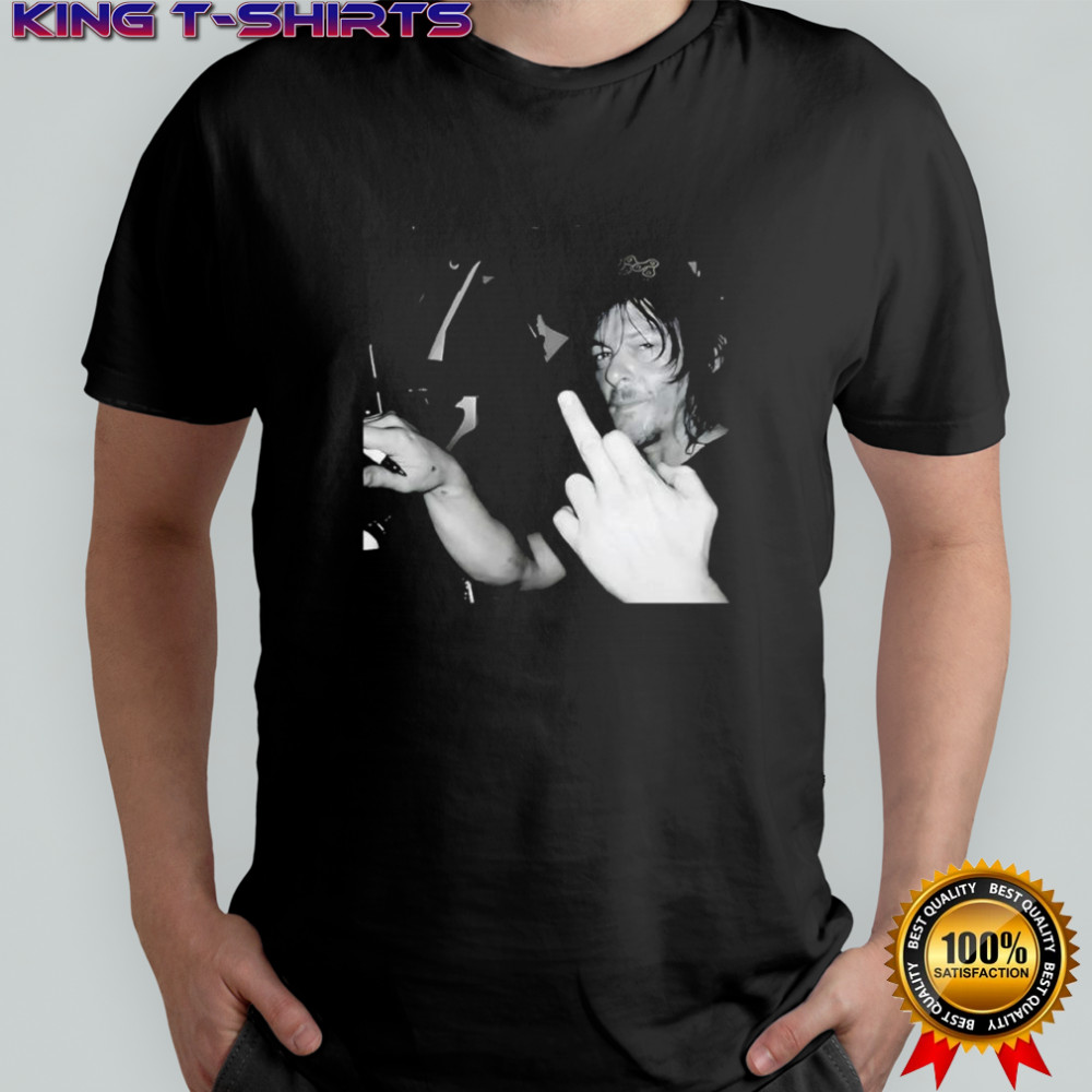 Daryl Dixon middle finger graphic shirt