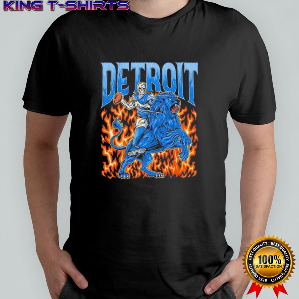 Detroit Football Lions Graphic Skeleton shirt