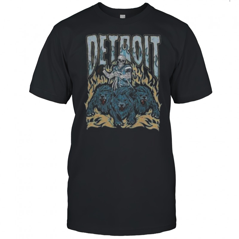 Detroit Football Skull Vintage Shirt
