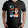 Detroit Lions and Detroit Tigers mascot play card shirt