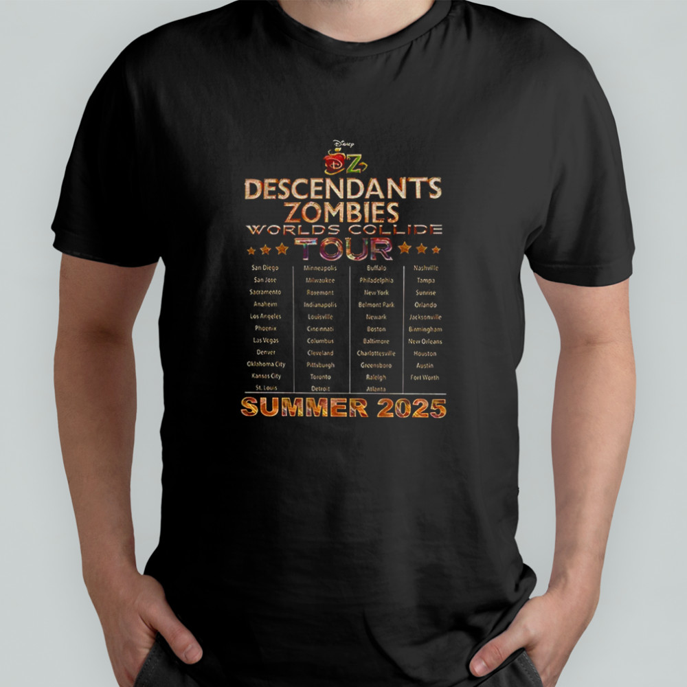 Disney Descendants Zombies Worlds Collide Tour Summer 2025 shirt