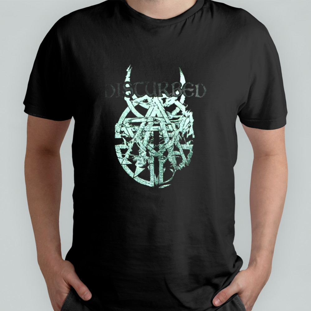 Disturbed Horned Logo Pigment Dyed T Shirt