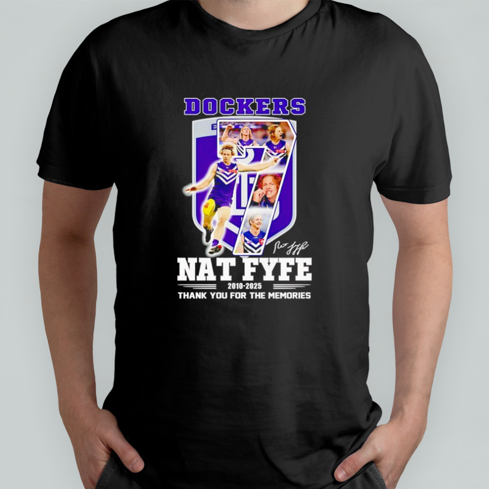 Dockers Nat Fyfe 2010 2025 thank you for the memories shirt