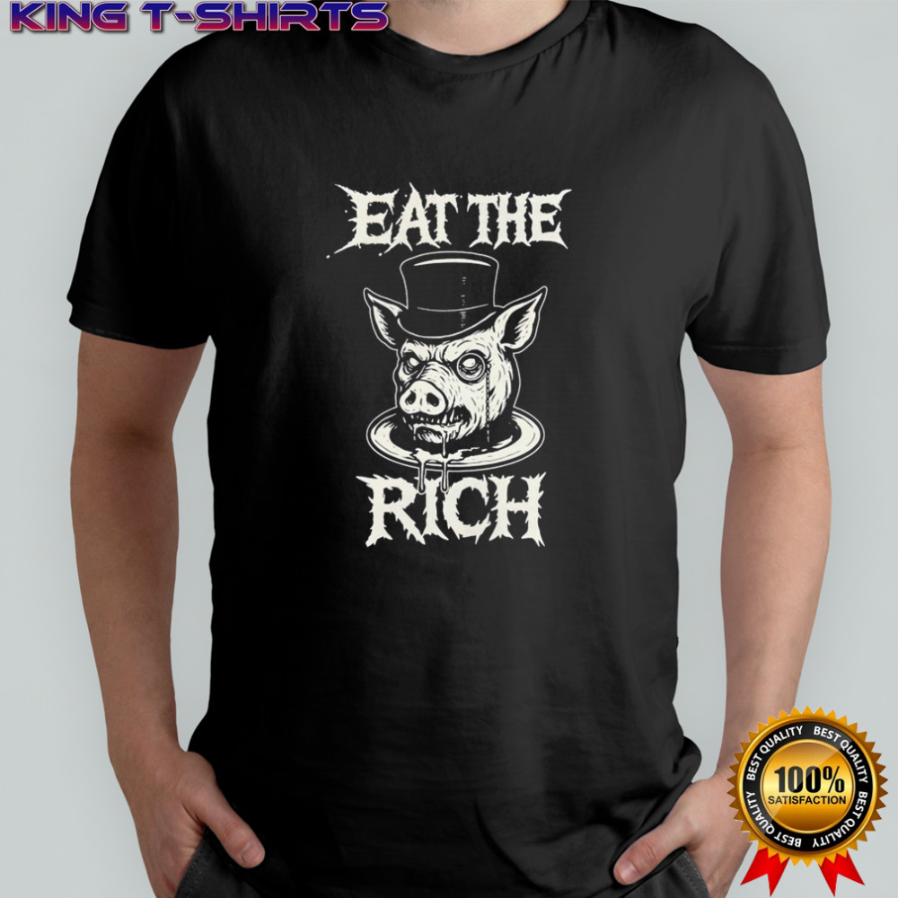 Eat The Rich Pig Head T-Shirt