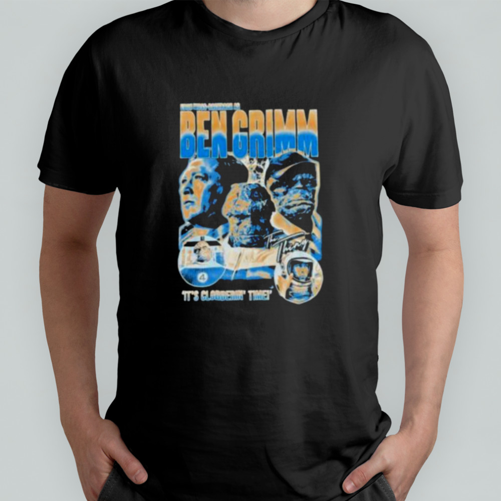 Ebon Moss Bachrach as Ben Grimm it’s clobberin time Fantastic Four shirt