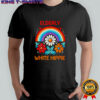 Elderly White Hippie Rainbow flower shirt