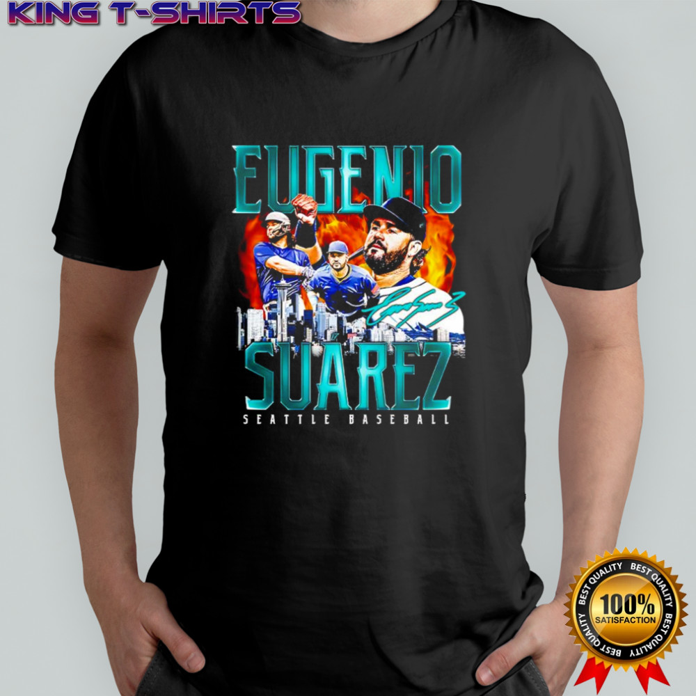 Eugenio Suarez Seattle Mariners baseball retro flair signature shirt